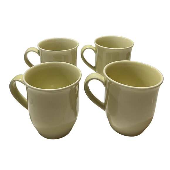 Dansk Tjorn Topaz Coffee Mugs Set Of 4 Yellow 4.3" High 3.3" Wide Microwave/Dish - Picture 1 of 3